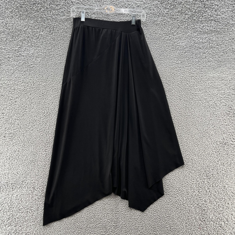 Planet Lauren G Skirt Womens Small Black Asymmetrical Hem Art Avant Garde Midi